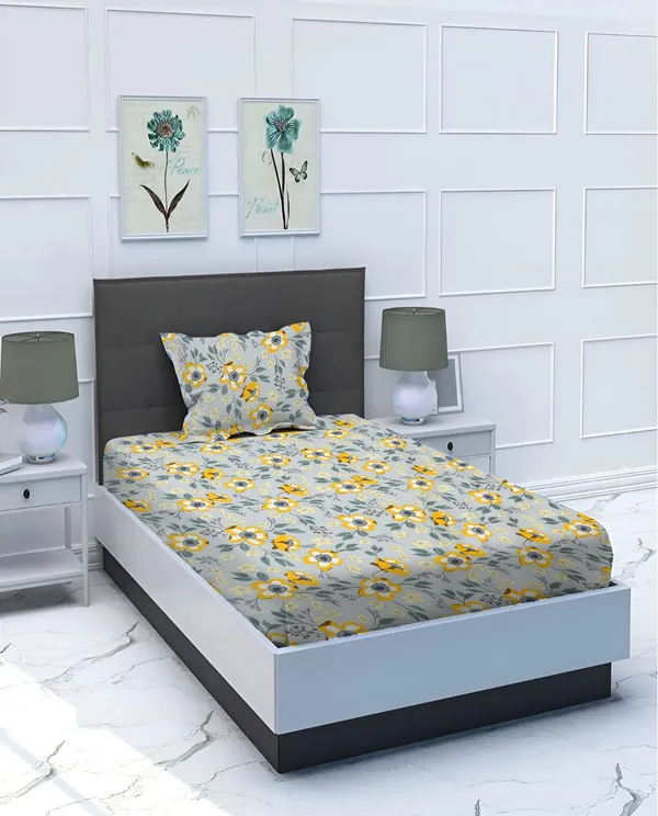 Microfiber_Cotton_Single_Bedsheet_with__Pillow_Cover