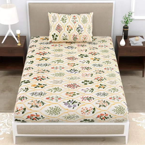 Microfiber_Cotton_Single_Bedsheet_with__Pillow_Cover
