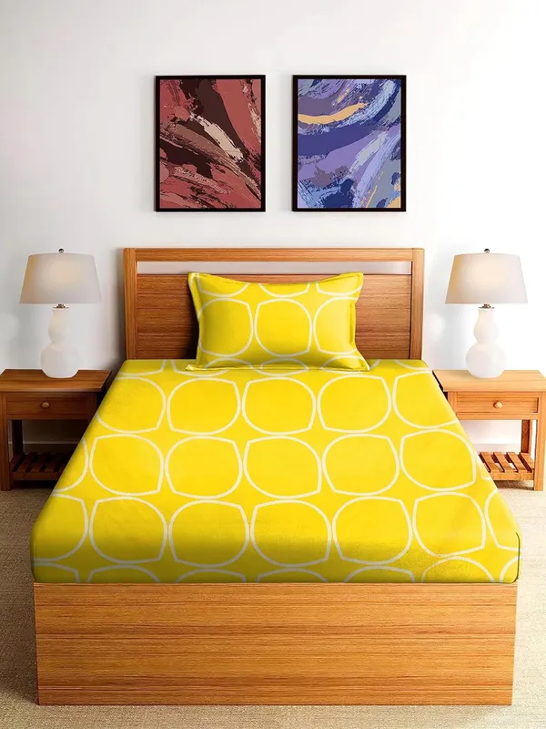 Microfiber_Cotton_Single_Bedsheet_with__Pillow_Cover