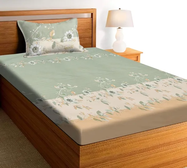 Microfiber_Cotton_Single_Bedsheet_with__Pillow_Cover