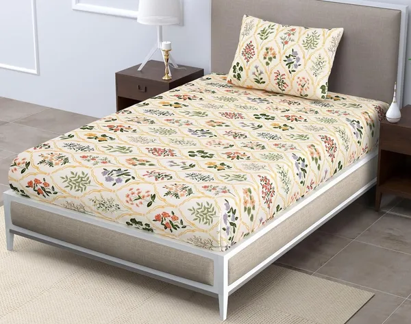 Microfiber_Cotton_Single_Bedsheet_with__Pillow_Cover