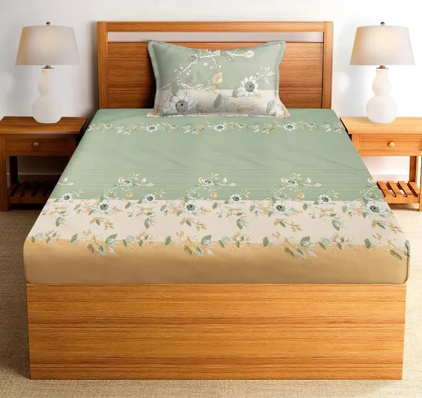 Microfiber_Cotton_Single_Bedsheet_with__Pillow_Cover
