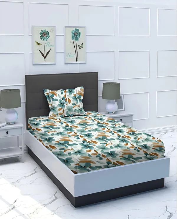 Microfiber_Cotton_Single_Bedsheet_with__Pillow_Cover