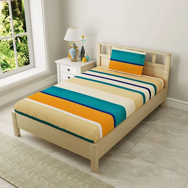 Microfiber_Cotton_Single_Bedsheet_with__Pillow_Cover