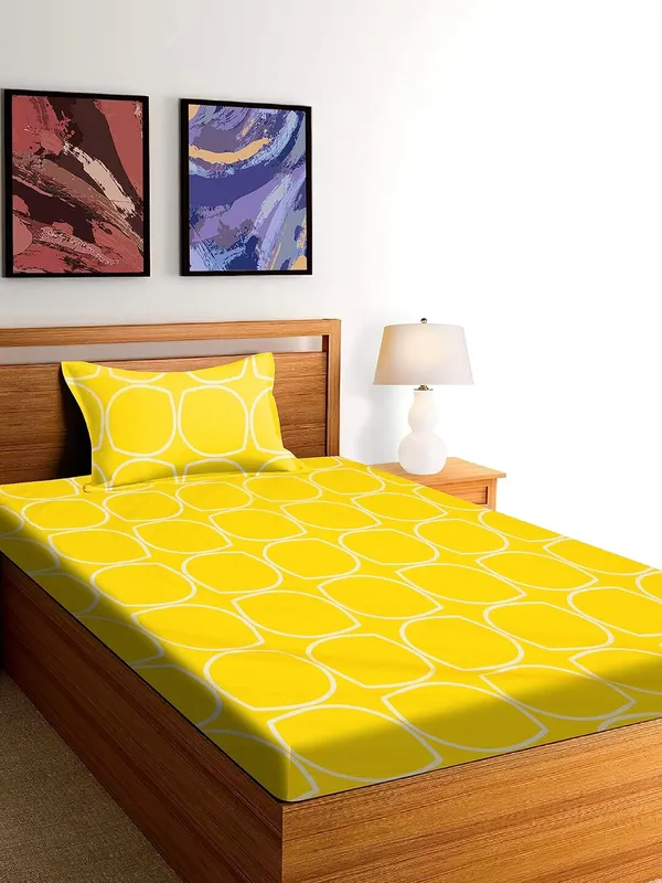 Microfiber_Cotton_Single_Bedsheet_with__Pillow_Cover