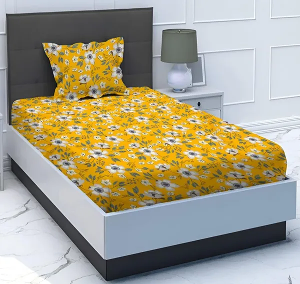 Microfiber_Cotton_Single_Bedsheet_with__Pillow_Cover