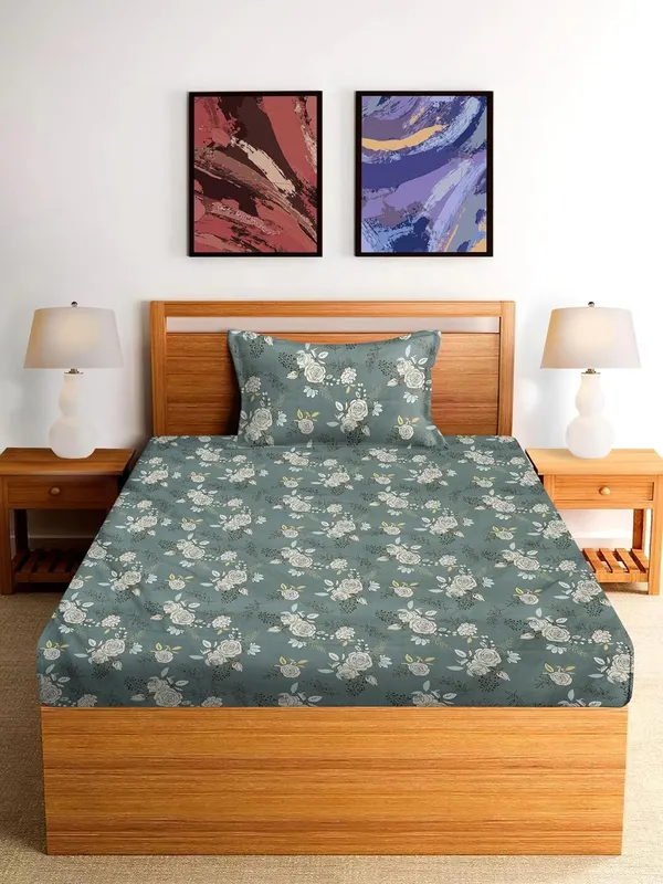 Microfiber_Cotton_Single_Bedsheet_with__Pillow_Cover