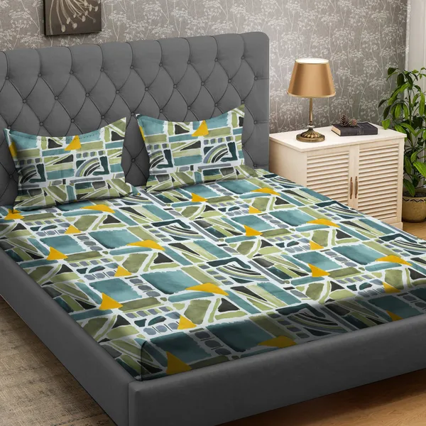 Green_Premium_Quality_Microfiber_Printed_Double_Bedsheet