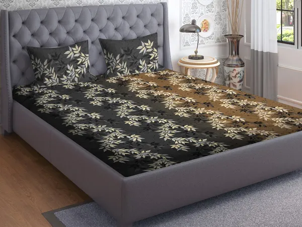 Black_Premium_Quality_Microfiber_Printed_Double_Bedsheet