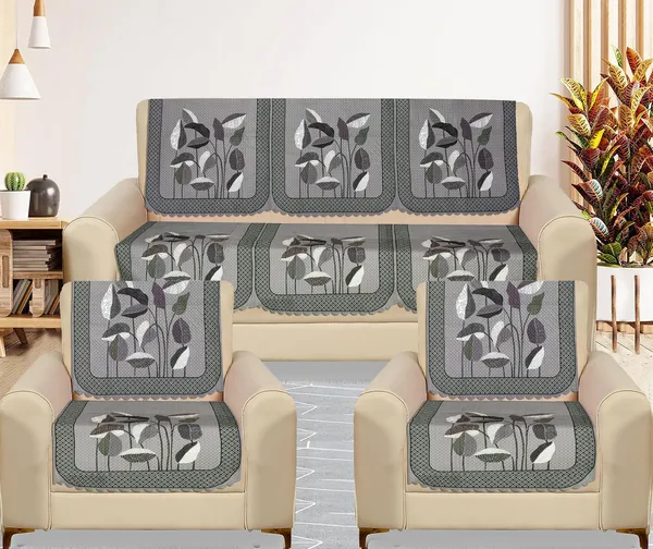 Grey_Velvet_Quilted_Floral_Sofa_Cover_5_Seater