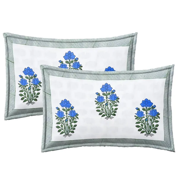 Blue_Rajasthani_Hand_Block_Print_Cotton_Double_Bedsheet
