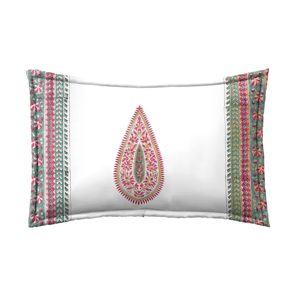 Pink_&_White_Rajasthani_Hand_Block_Print_Cotton_Double_Bedsheet