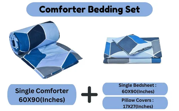 _Microfiber_Cotton_Single_Bedding_Set_With_Single_Comforter_,Single_Bedsheet__&_Pillow_Cover