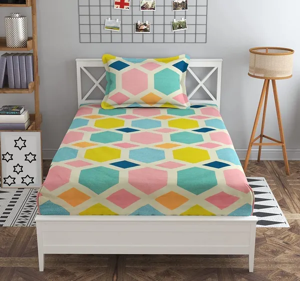 _Microfiber_Cotton_Single_Bedding_Set_With_Single_Comforter_,Single_Bedsheet__&_Pillow_Cover