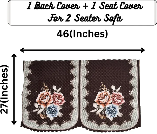 Brown_Velvet_Quilted_Floral__Sofa_Cover_2_Seater