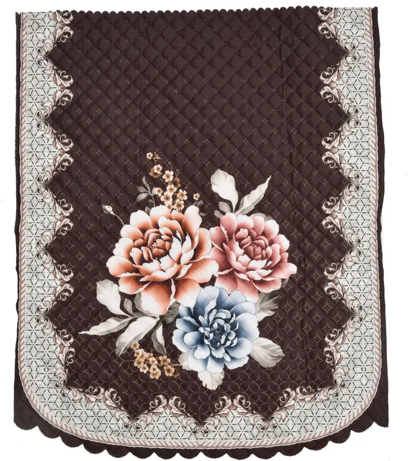 Brown_Velvet_Quilted_Floral__Sofa_Cover_2_Seater