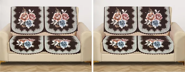 Brown_Velvet_Quilted_Floral_Sofa_Cover_4_Seater