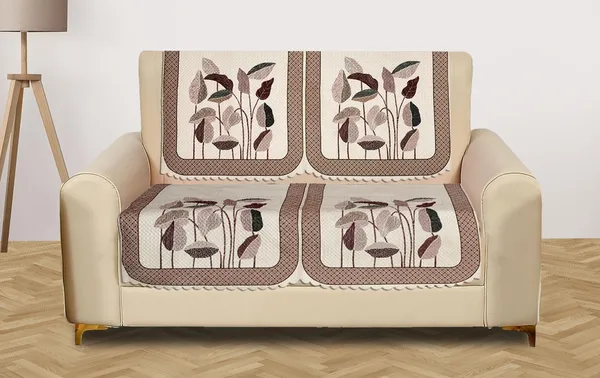 Cream_Velvet_Quilted_Floral_Sofa_Cover_5_Seater