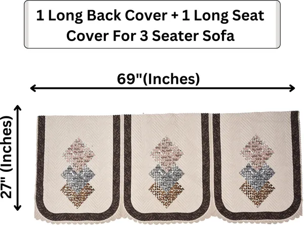 Cream_Velvet_Quilted_Floral_Sofa_Cover_3_Seater