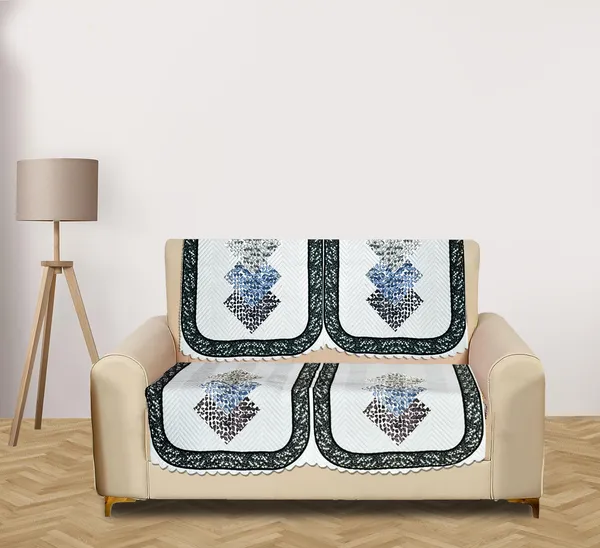 White_Velvet_Quilted_Printed_Sofa_Cover_2_Seater