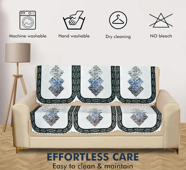 White_Velvet_Quilted_Printed_Sofa_Cover_3_Seater