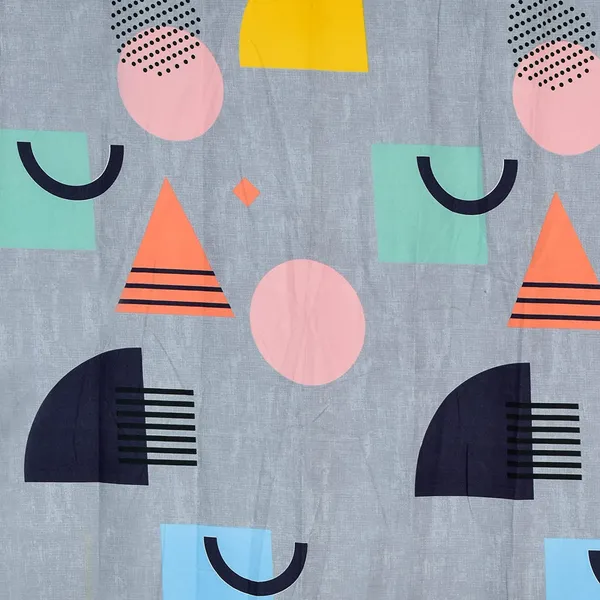 Geometric_Grey_Super_Soft_Brushed_Microfiber_Cotton_Curtain_For_Window