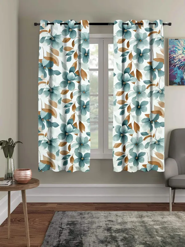 Floral_Green__Super_Soft_Brushed_Microfiber_Cotton_Curtains_For_Window