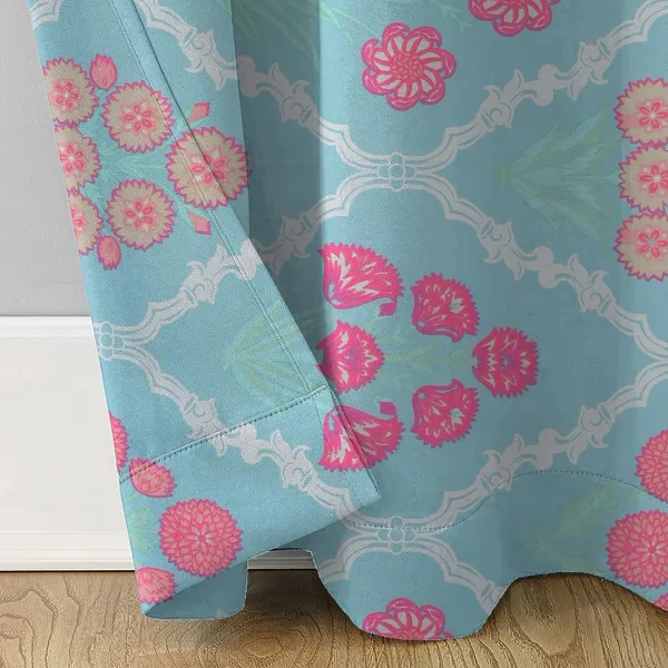 Floral_Green__Super_Soft_Brushed_Microfiber_Cotton_Curtains_For_Window