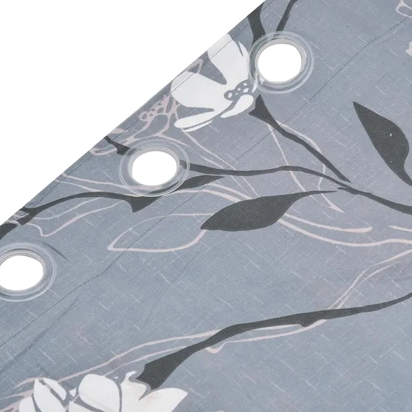 Floral_Grey_Super_Soft_Brushed_Microfiber_Cotton_Curtains_For_Window