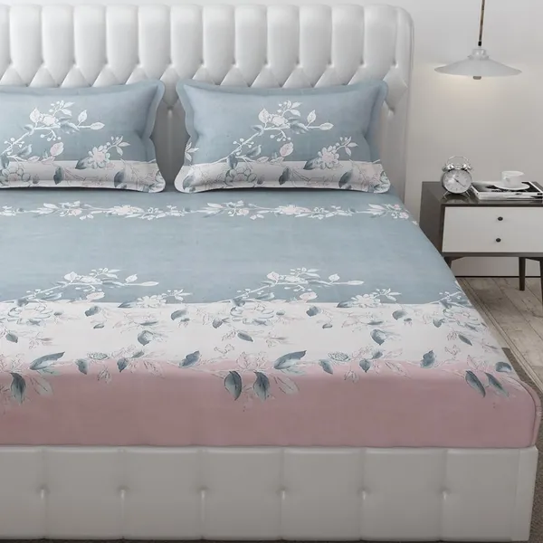 Super_Soft_Microfiber_Cotton_Double_Bedsheet_With_Pillow_Cover