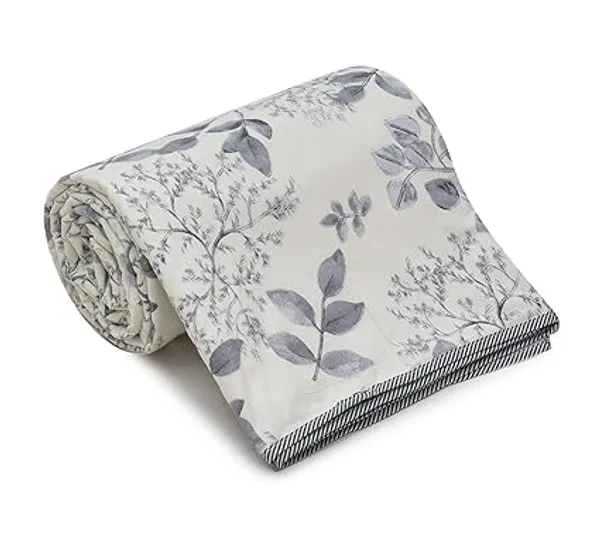 Floral_Grey__Super_Soft_Brushed_Microfiber_Cotton_Single_Dohar