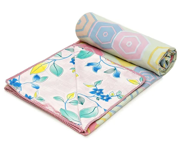 Pink_Geometric_Super_Soft_Brushed_Microfiber_Cotton_Single_Dohar