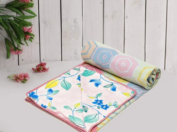 Pink_Geometric_Super_Soft_Brushed_Microfiber_Cotton_Single_Dohar