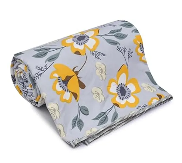 Floral_Grey_Super_Soft_Brushed_Microfiber_Cotton_Single_Dohar