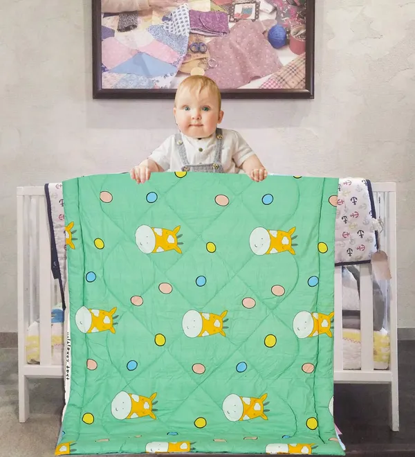 Green_Super_Soft_Microfiber_Cotton_baby_Comforter