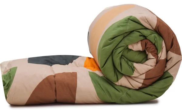 Orange_Green_Brown_Microfiber_Quilted_Double_Comforter