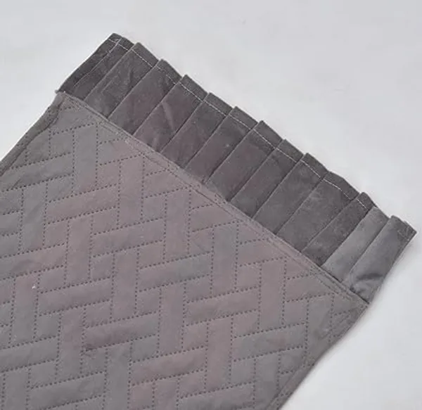 Grey_Velvet_Quilted_Table_Runner_With_Frill