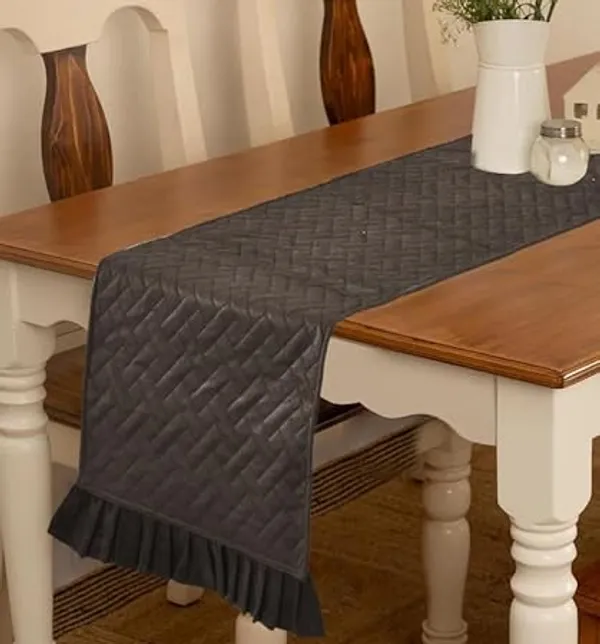 Brown_Velvet_Quilted_Table_Runner_With_Frill