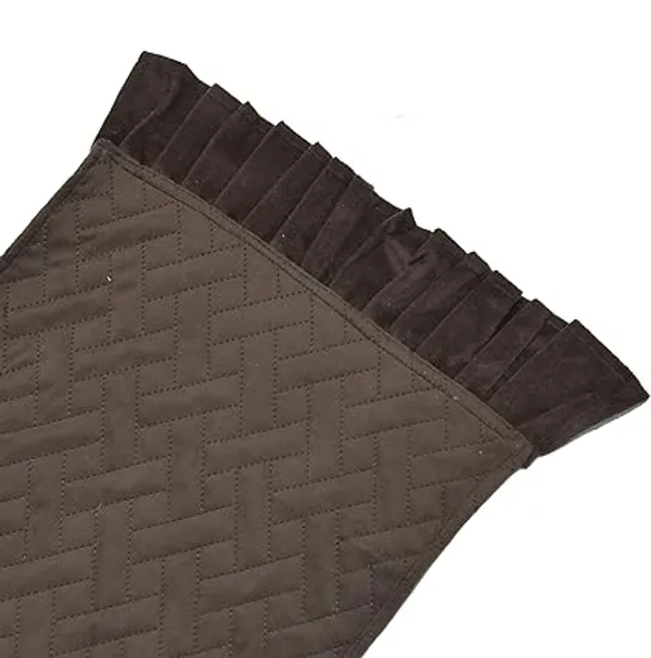Brown_Velvet_Quilted_Table_Runner_With_Frill