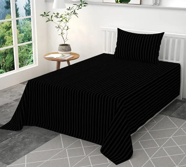 Black_Black_Premium_Quality_Microfiber_Striped_Flat_Bedsheet