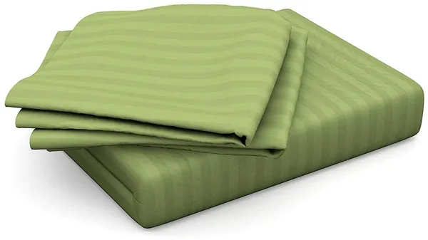 Green_Microfiber_Cotton_Satin_Striped_Single_Bedsheet