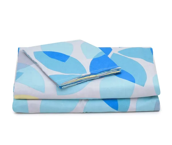 Blue_&_White_Microfiber_Cotton_Single_Bedsheet_with_Pillow_Cover