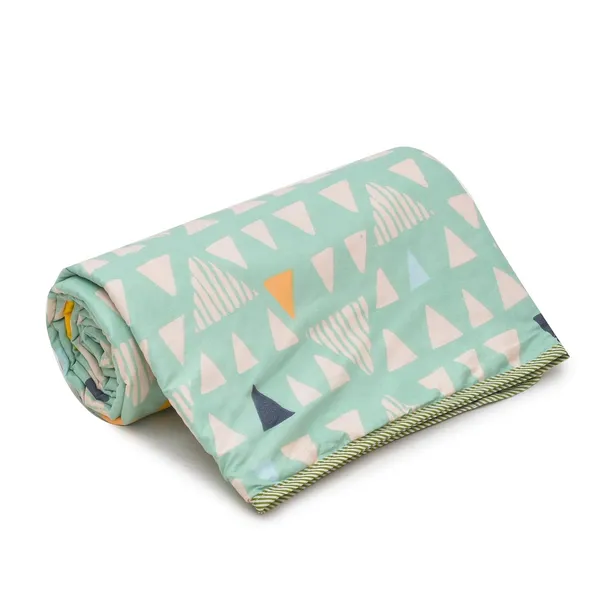 Green_&_Peach_Super_Soft_Microfiber_Cotton_Double_Dohar