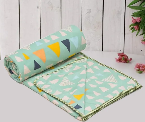Green_&_Peach_Super_Soft_Microfiber_Cotton_Double_Dohar
