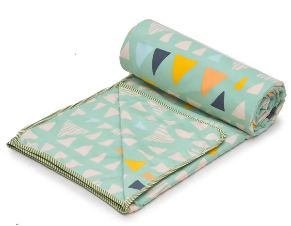 Green_&_Peach_Super_Soft_Microfiber_Cotton_Double_Dohar
