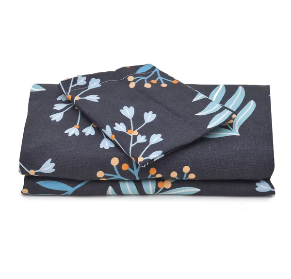 Blue_Microfiber_Cotton_Single_Bedsheet_with_Pillow_Cover