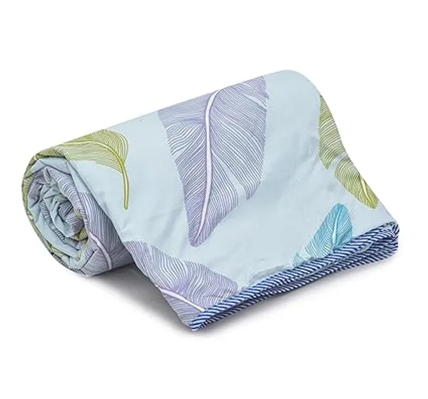 Blue:Purple:Green_Super_Soft_Microfiber_Cotton_Double_Dohar