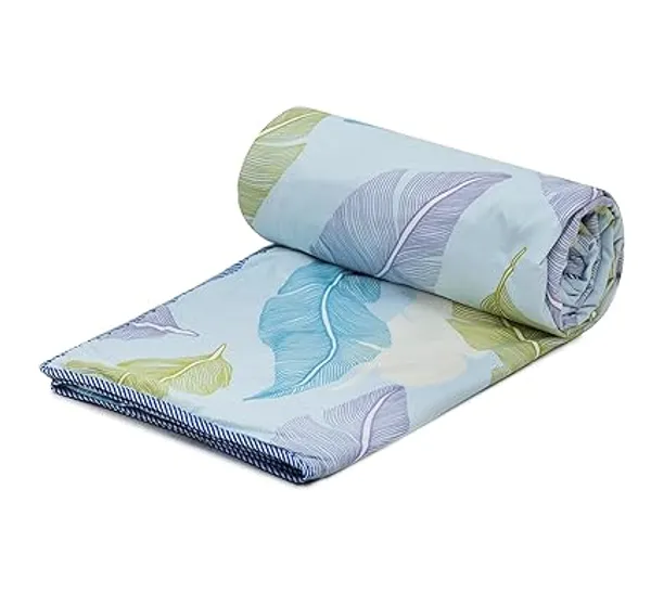 Blue:Purple:Green_Super_Soft_Microfiber_Cotton_Double_Dohar