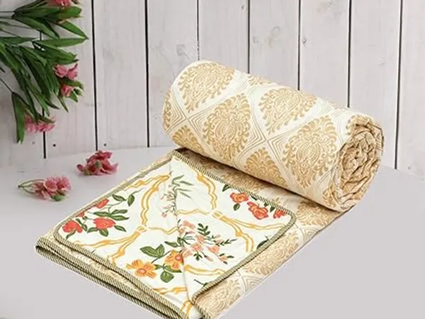 Gold_Yellow_Super_Soft_Microfiber_Cotton_Double_Dohar