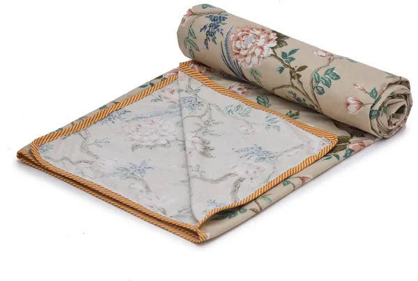 Beige_Premium_Quality_Cotton_Floral_Top_Sheet